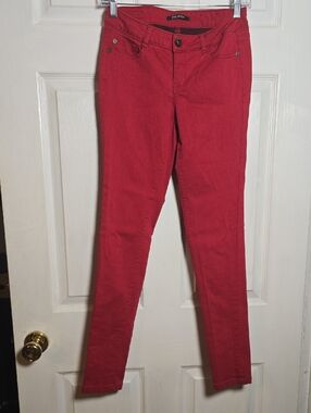 FAISCA Size S Small Bright Red Skinny Straight Leg Pants